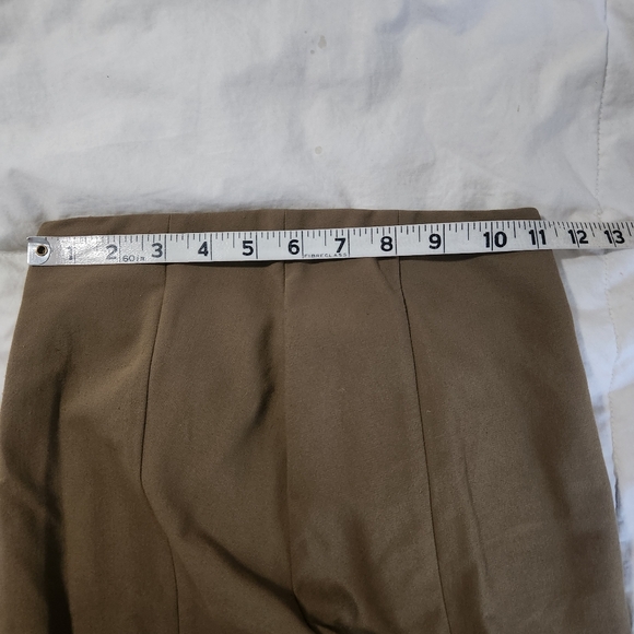 Vince Italian Cotton-Blend Stitch-Front Seam  Leggings Size XXS Oak Wood Hi Rise - Picture 10 of 12